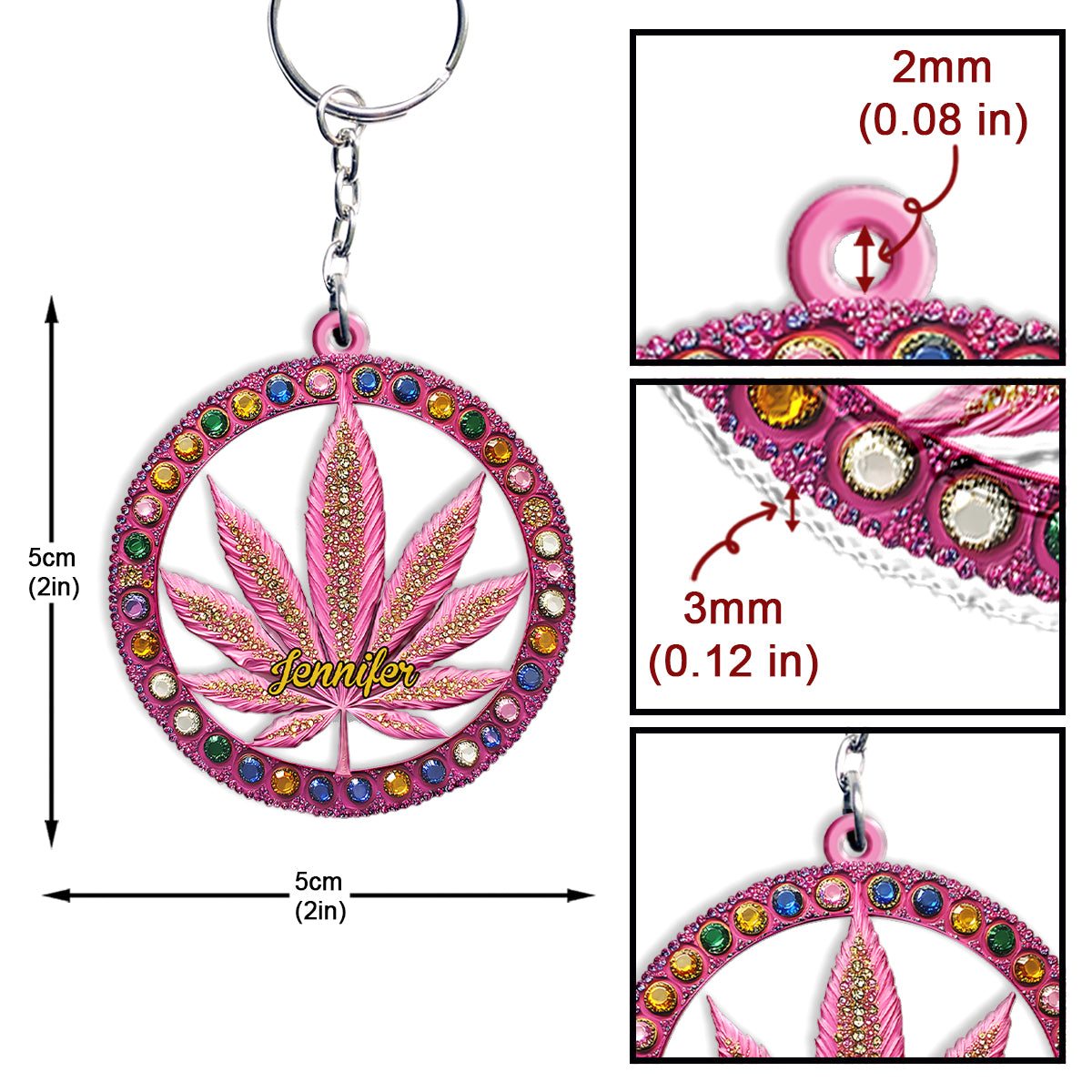Stoner Chick – Personalisierter Weed-Schlüsselanhänger