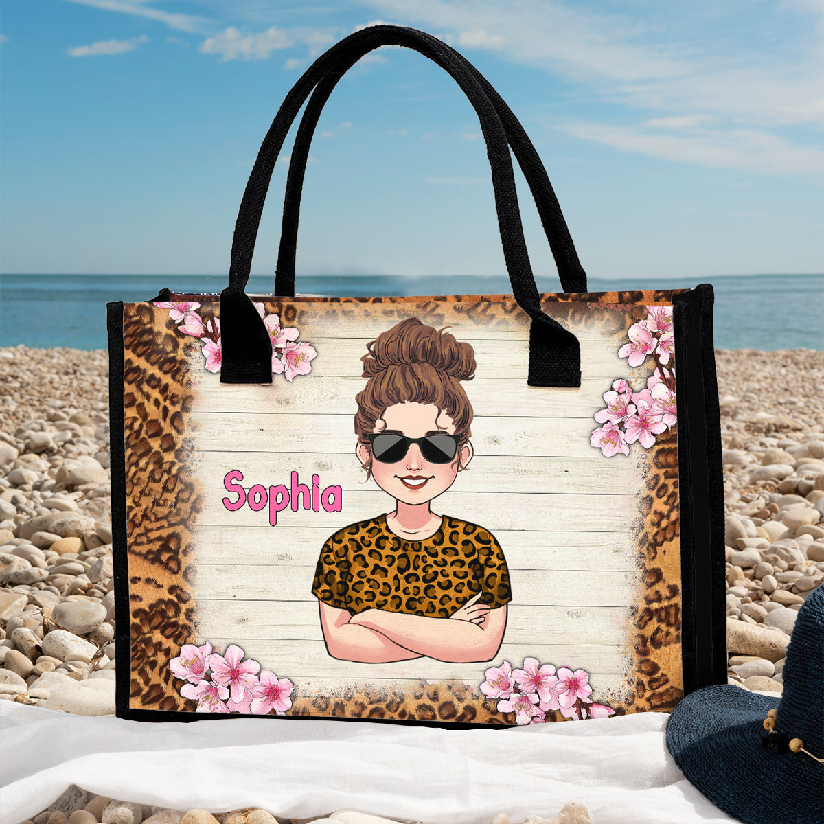 Mom Daily Affirmation Strong Brave Loved - Personalized Mother Canvas Tote Bag