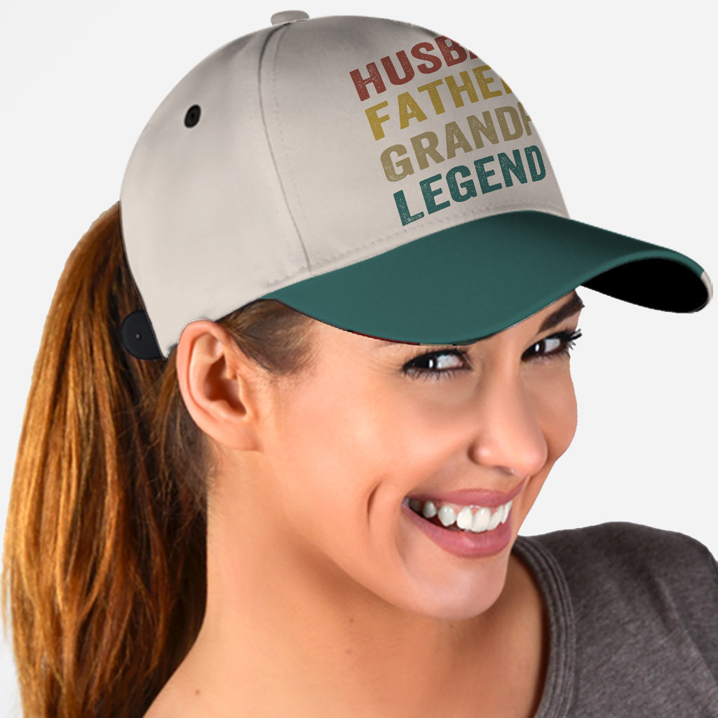 Husband Father Grandpa Legend - Personalized Grandpa Classic Cap