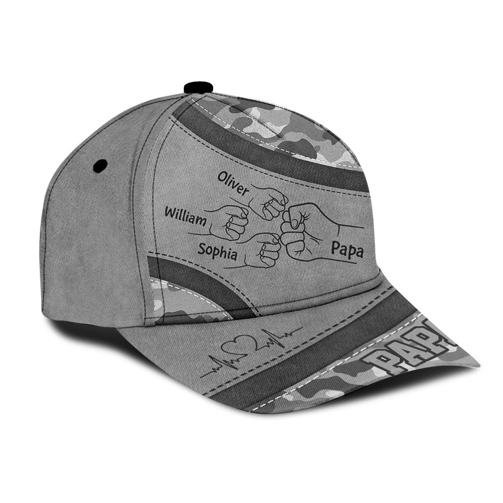 Best Dad Ever Camo Pattern - Personalized Father Classic Cap