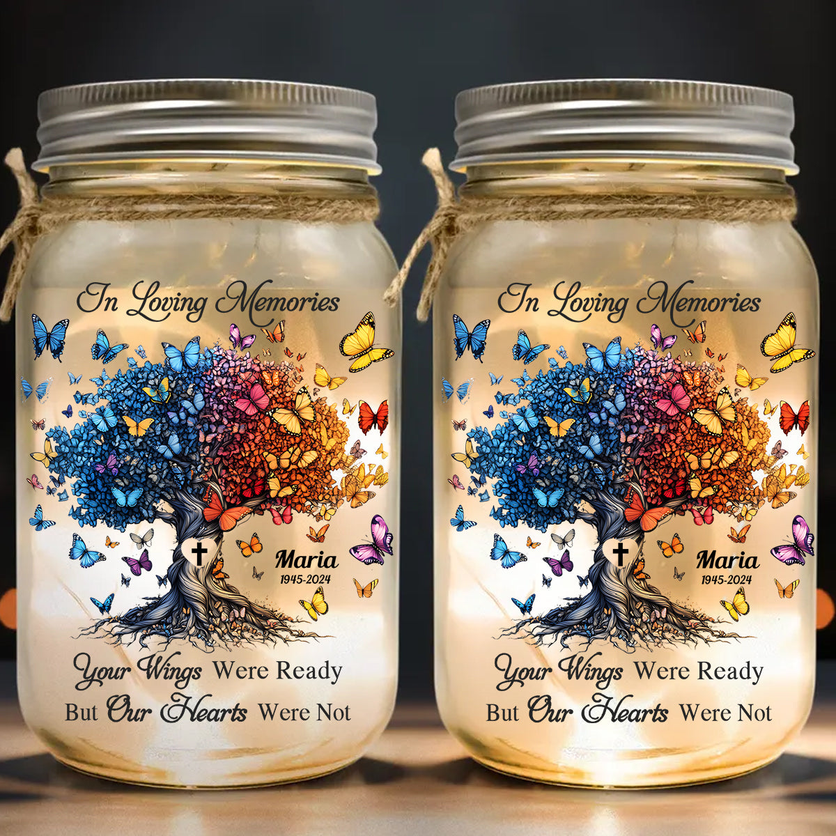 I'm Always With You - Personalized Memorial Mason Jar Light