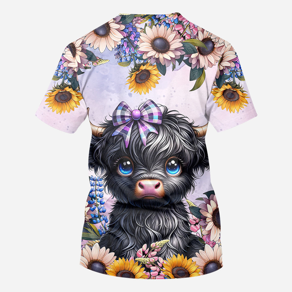 Niedliches kleines Kuh-Shirt mit Allover-Personalisierung