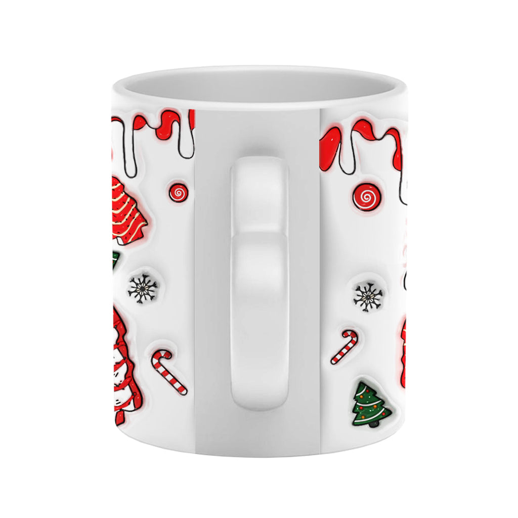 To The Man Who Feeds Me, Tells Me Pretty, And Has A Big Cock - Personalized Couple Heart Handle Mug