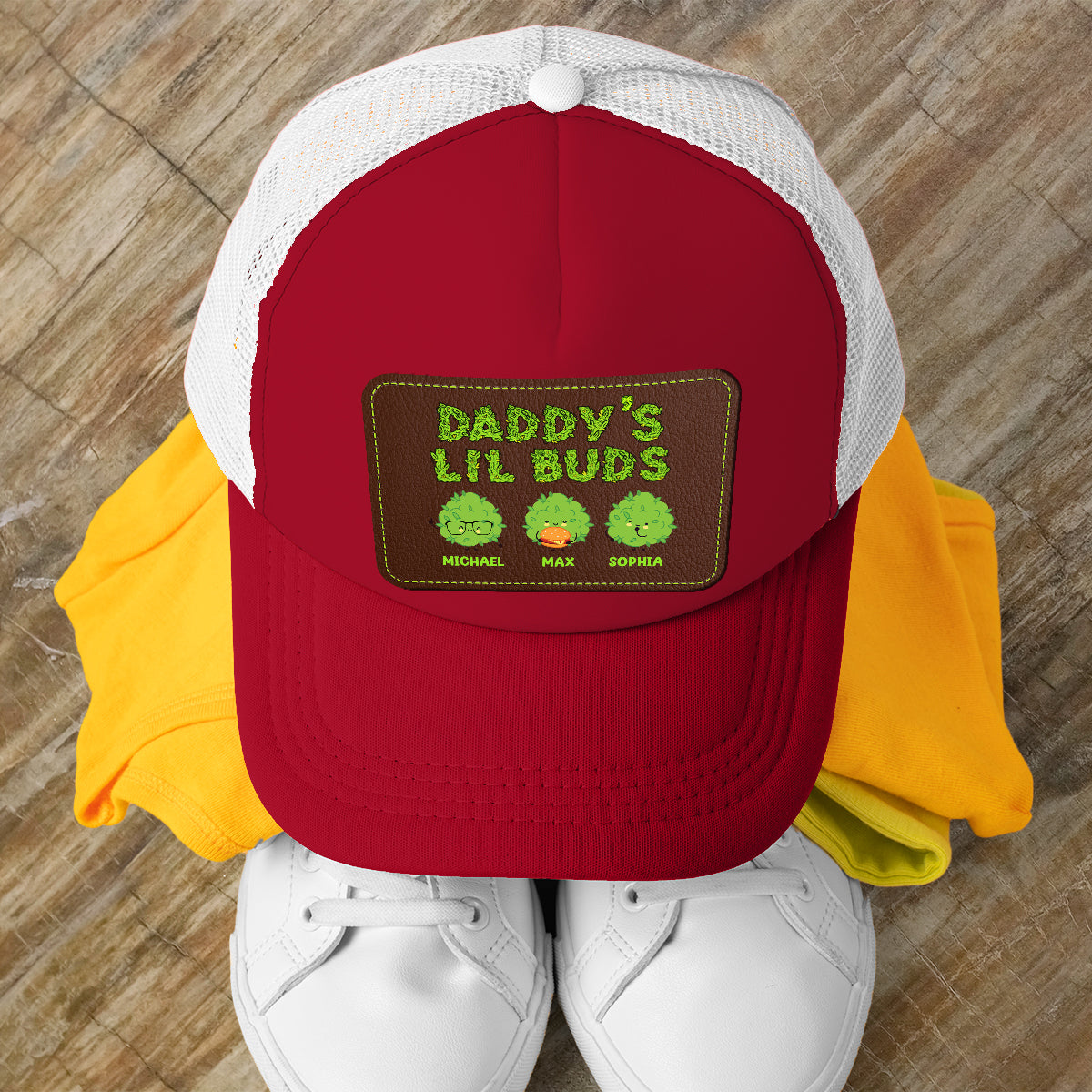 Dopest Dad Ever - Personalized Father Leather Patch Hat