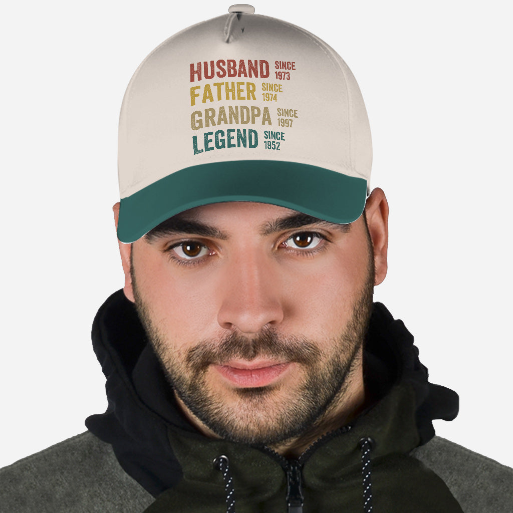 Husband Father Grandpa Legend - Personalized Grandpa Classic Cap
