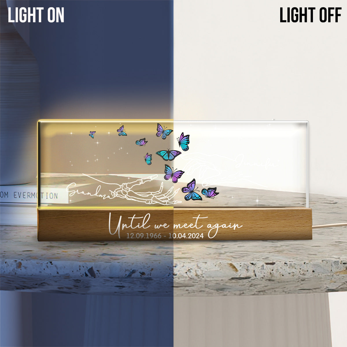 Until We Meet Again - Personalized Memorial Custom LED Night Light
