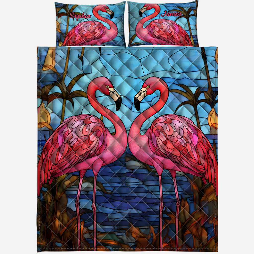 Flamingos lieben – Personalisierte Flamingo-Bettwäschegarnitur