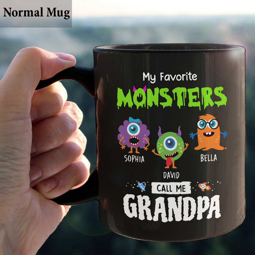 My Favorite Monsters Call Me Grandpa Papa - Personalized Grandpa Mug