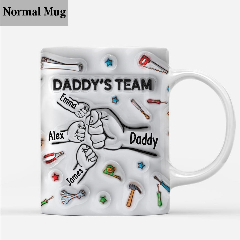 Daddy's Team - Personalized Father Mug
