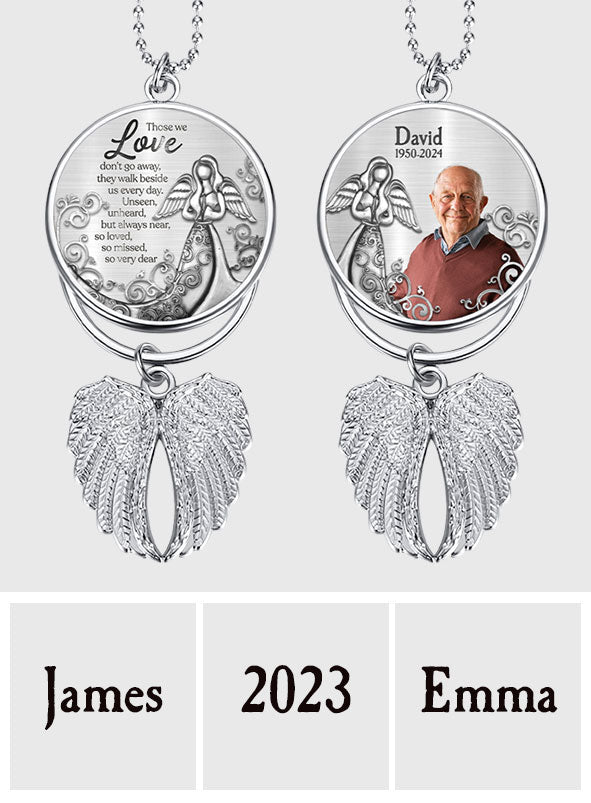 Those We Love Don't Go Away - Personalized Memorial Wings Ornament