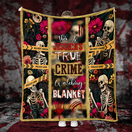 This Is My True Crime Watching Blanket - Personalized Blanket