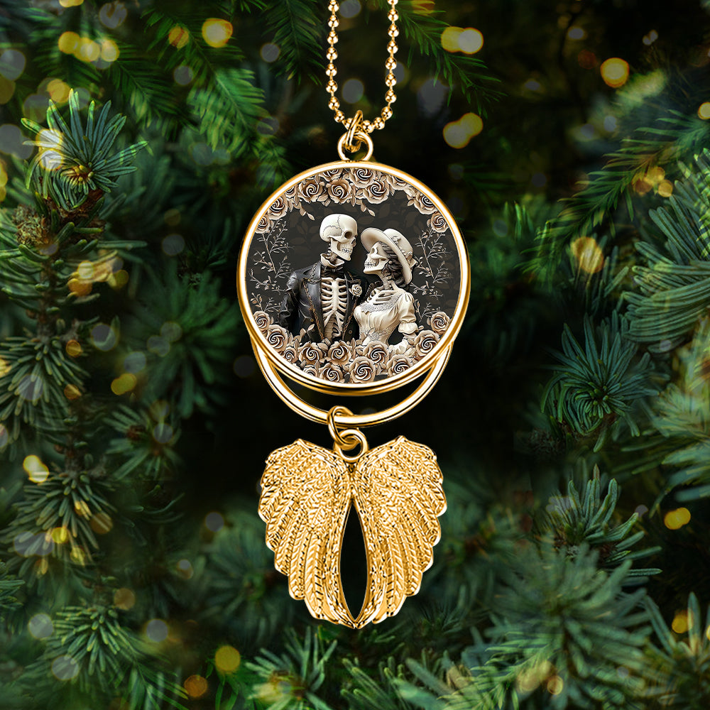 Till Death Do Us Part - Personalized Couple Wings Ornament