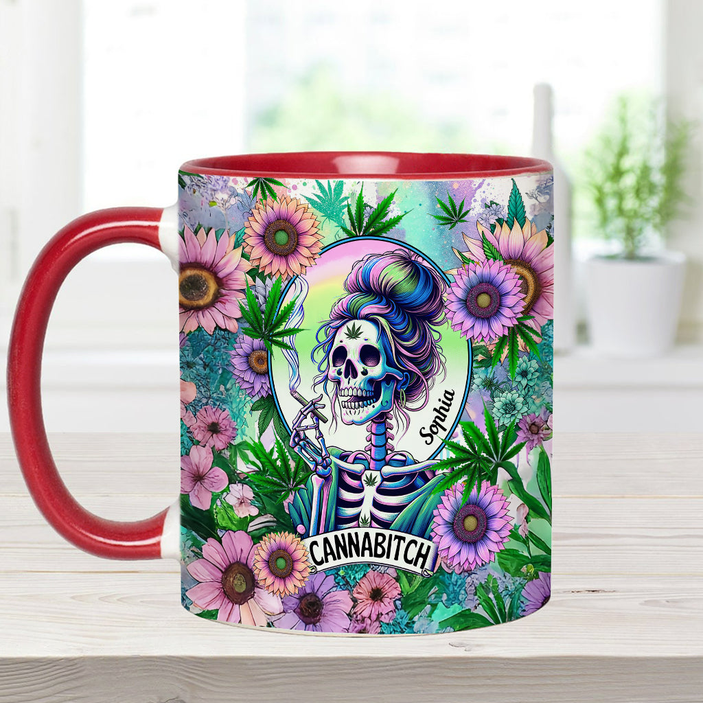 Cannabitch – Personalisierter Becher mit Cannabis-Akzent