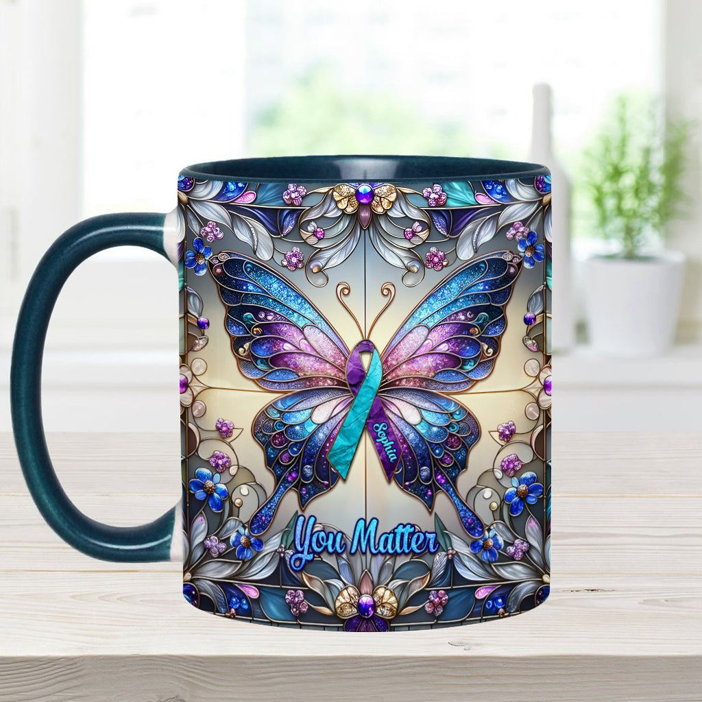 You Matter - Personalized Suicide Prevention Accent Mug