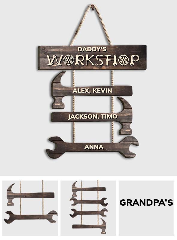 Daddy's/ Grandpa's ... Work Shop - Personalized Father Pallet Wood Sign