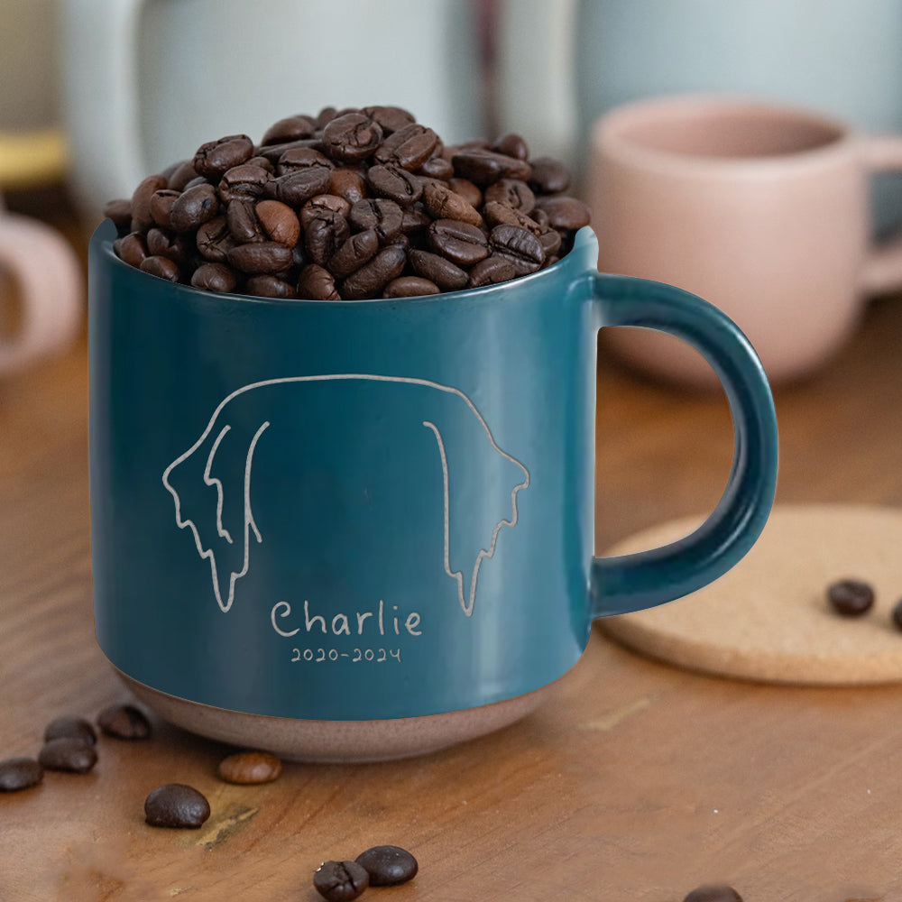 Wenn der morgige Tag ohne mich beginnt – Personalisierte Keramiktasse mit Hundegravur