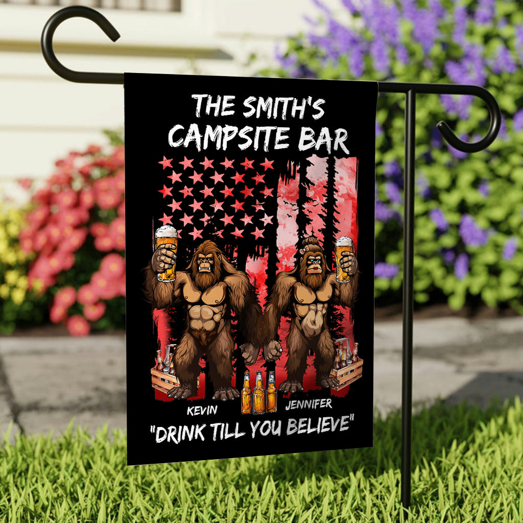 Drink Till You Belive - Personalized Camping Garden Flag