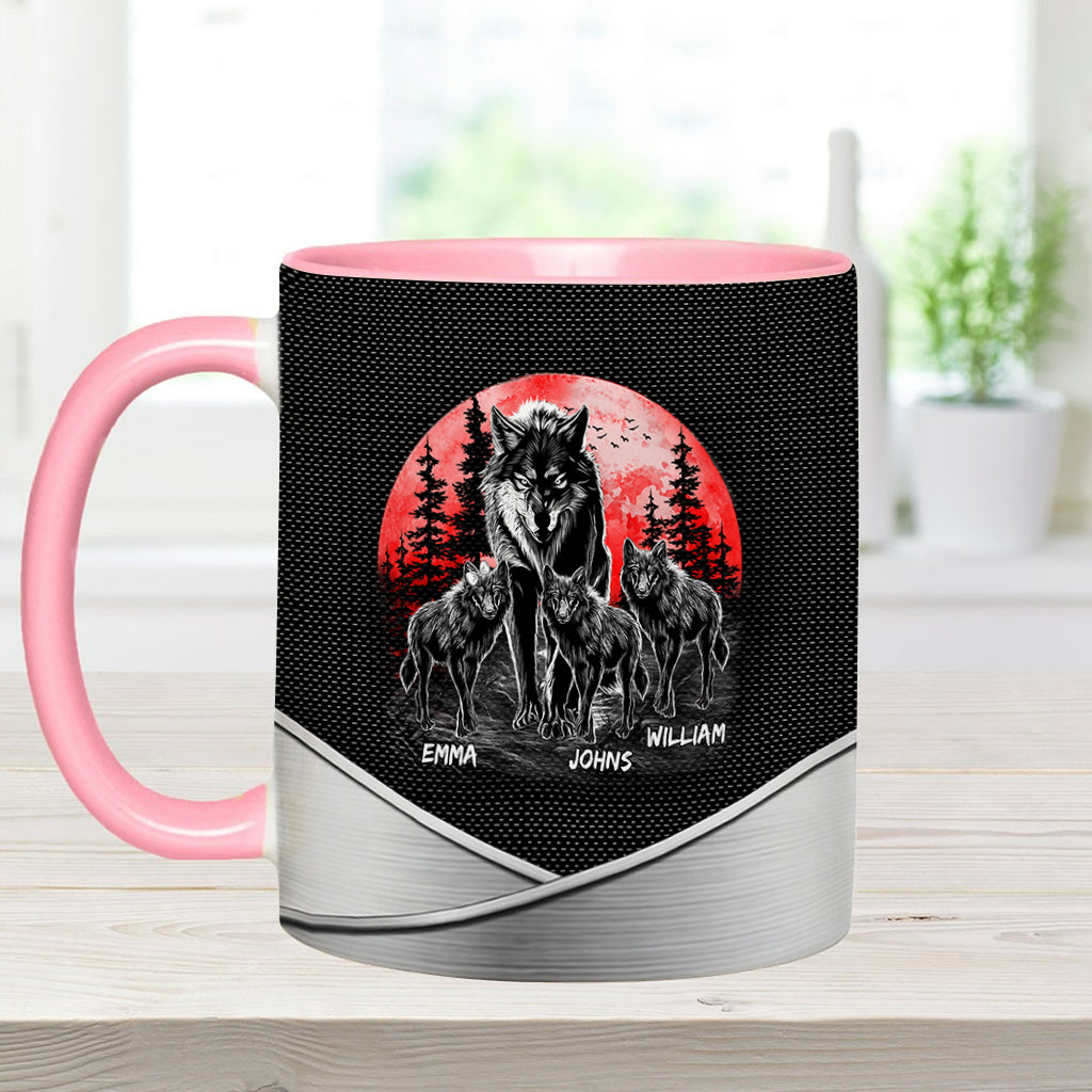 Papa Wolf - Personalized Grandpa Accent Mug