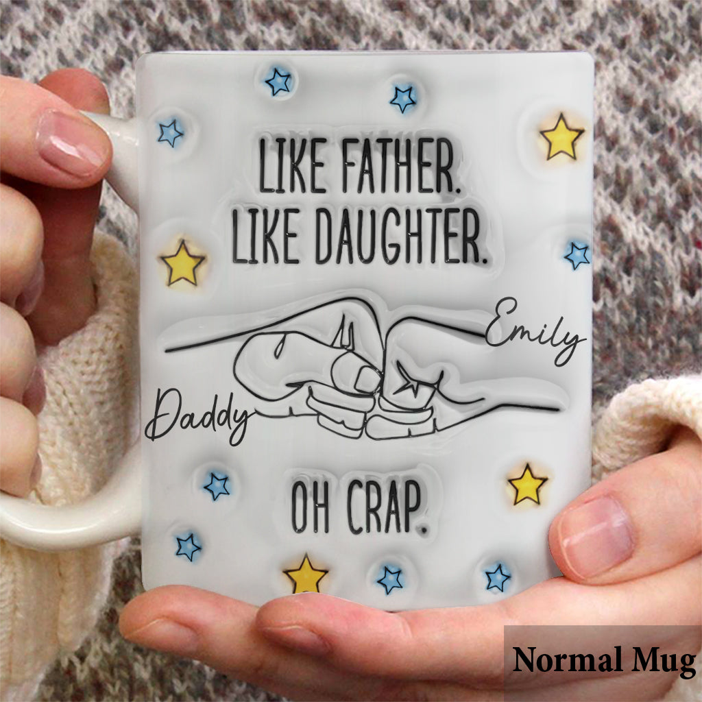 Like Father Like Daughter Son - Personalized Father Mug