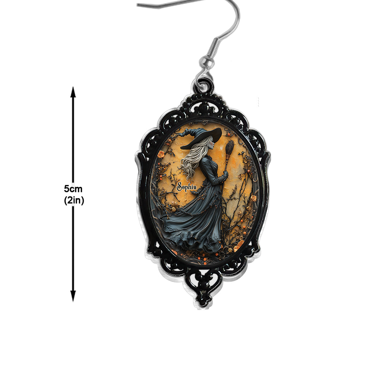 Beautiful Witch - Personalized Witch Transparent Earrings