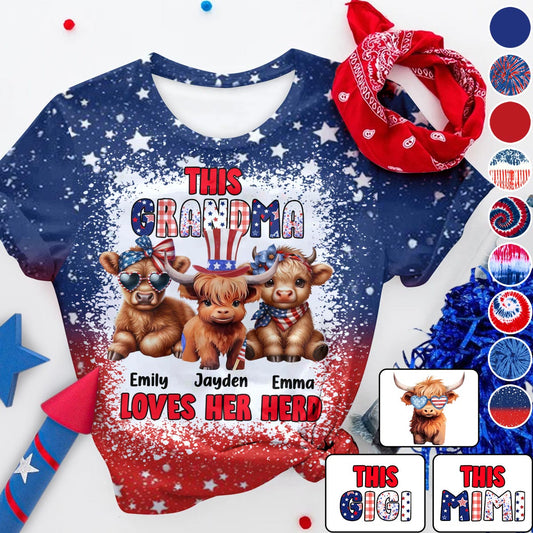 This Grandma Loves Her Herd - Personalized Grandma All Over Shirt