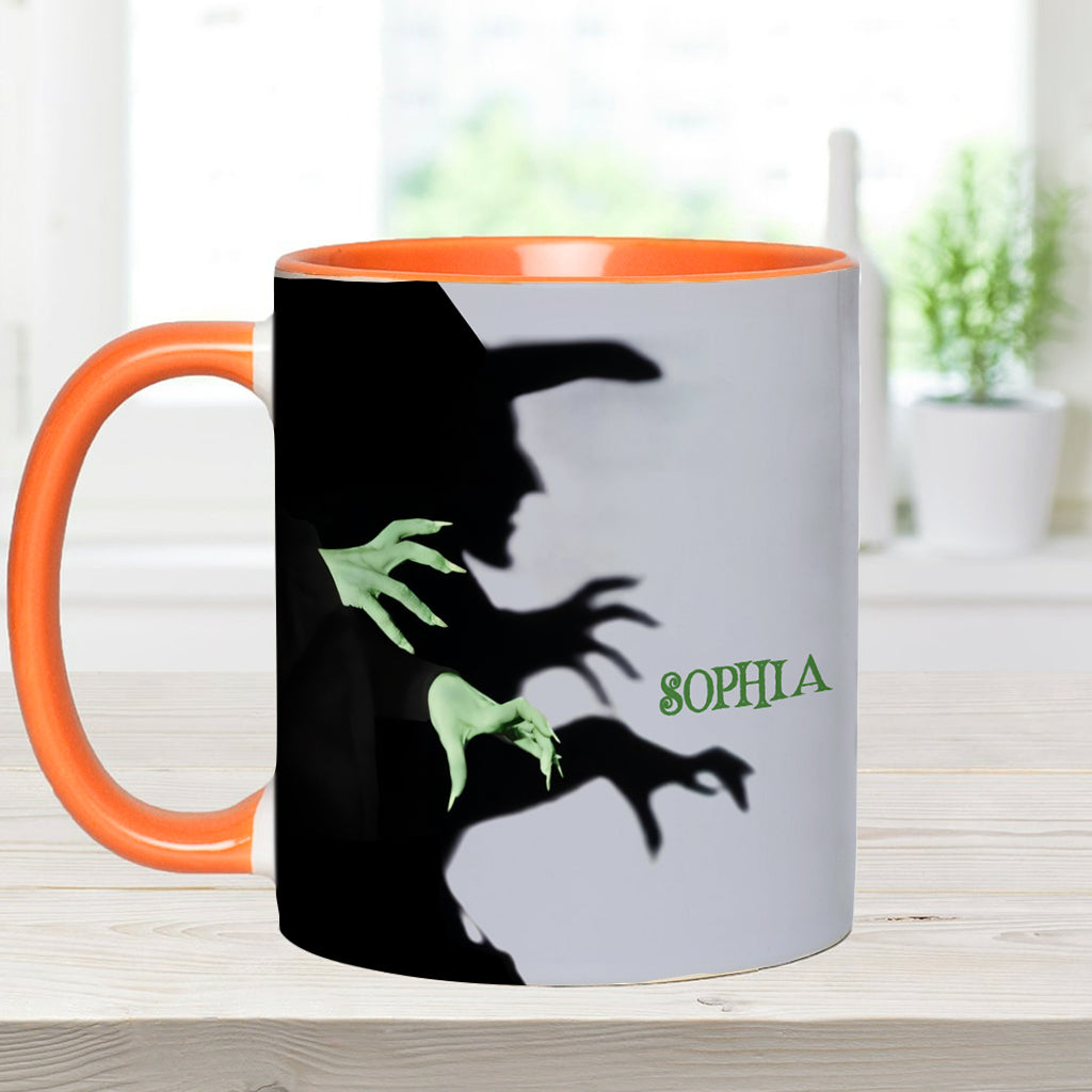 Halloween Witch Shadow - Personalized Witch Accent Mug