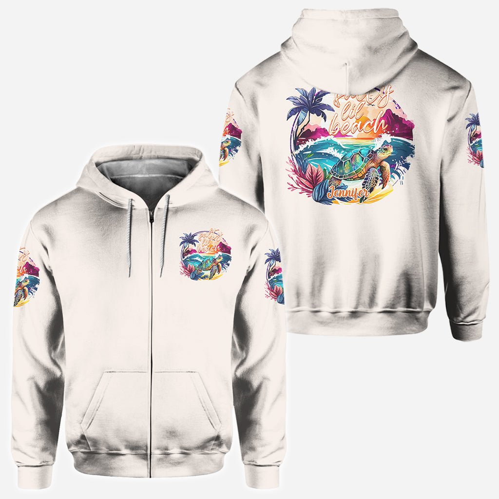 Salty Lil' Beach - Personalized Turtle All Over Shirt