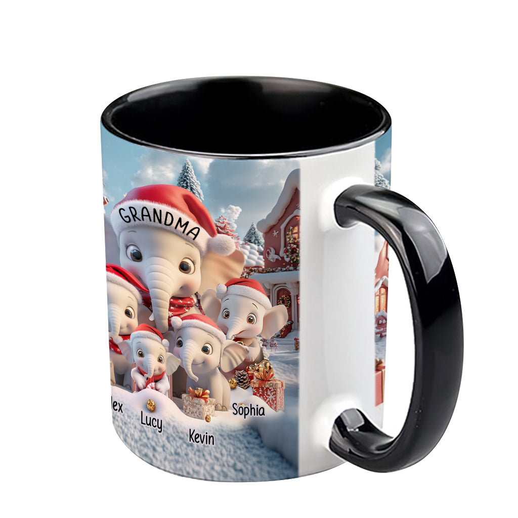 Beliebiger Titel: Niedlicher Elefant – Personalisierte Tasse mit Oma-Akzent