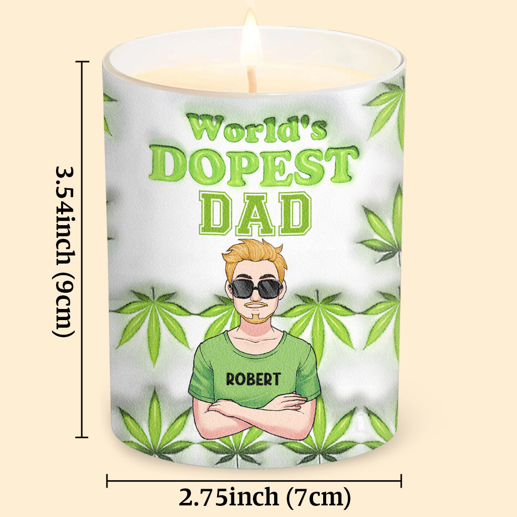 Dopest Dad Ever - Personalized Father Candle With Wooden Lid