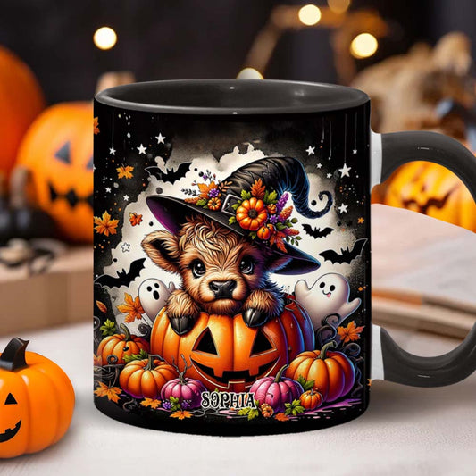 Spooky Little Baby Cow - Personalized Accent Mug
