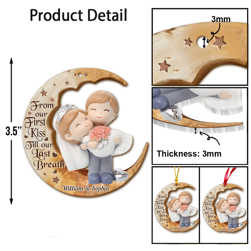 I Love You To The Moon - Personalized Couple Ornament