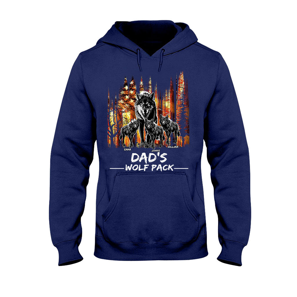 Dad's Wolf Pack - Personalized Father T-shirt And Hoodie