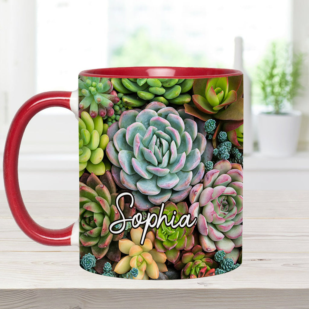 Wunderschöne Kakteen und Sukkulenten – personalisierte Kaktus-Tasse