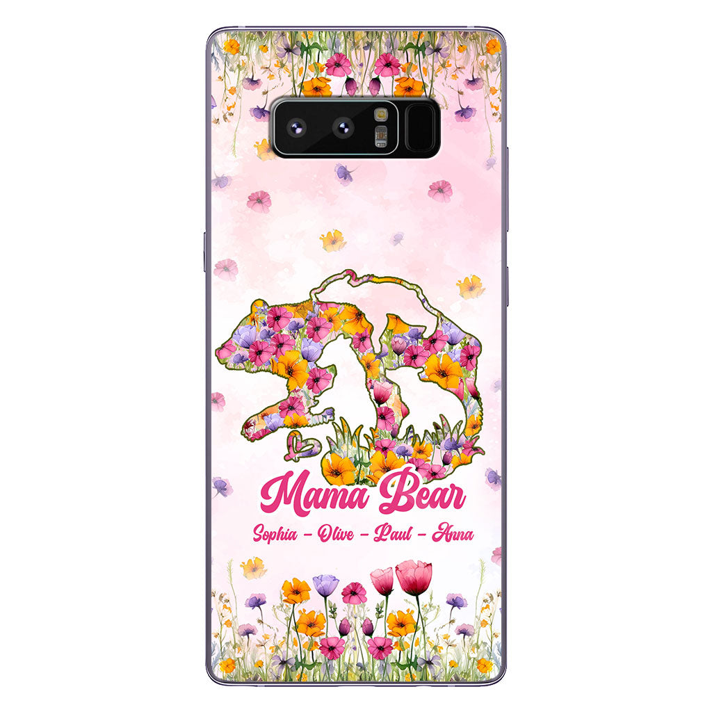 Mama Bear - Personalized Mother Clear Phone Case