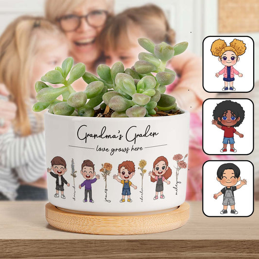 Grandma's Garden - Personalized Grandma Ceramic Plant Pot