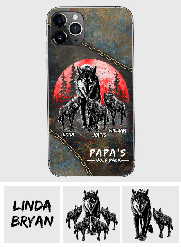 Papa Wolf Pack - Personalized Father Phone Case