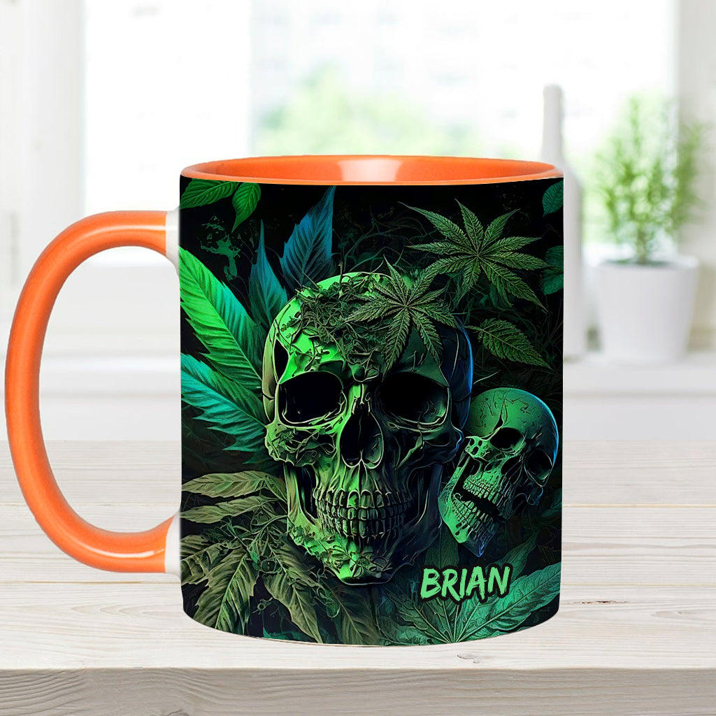 Cannabis Skull - Personalized Weed Accent Mug