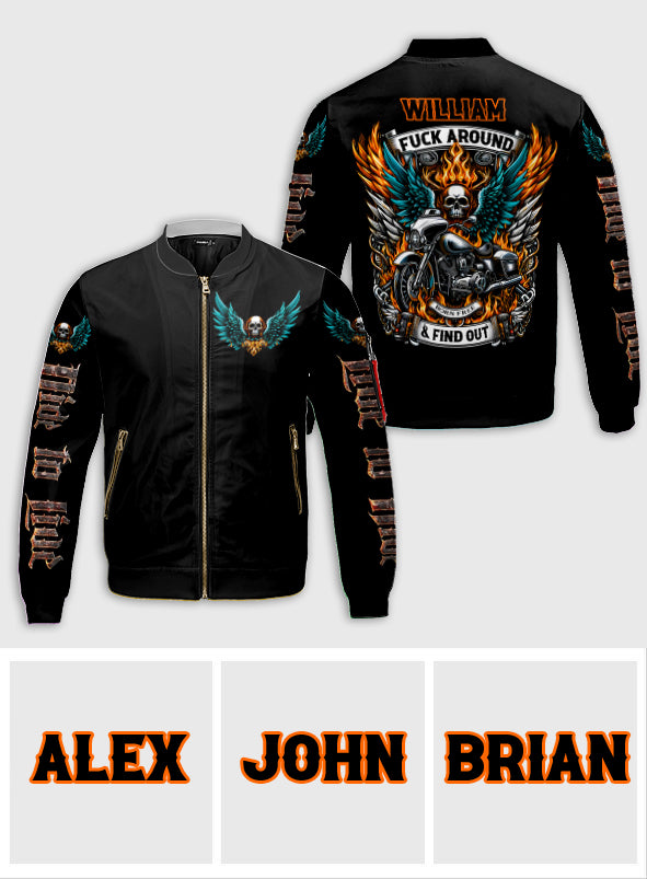 Vieux motard - Veste bomber de motard personnalisée
