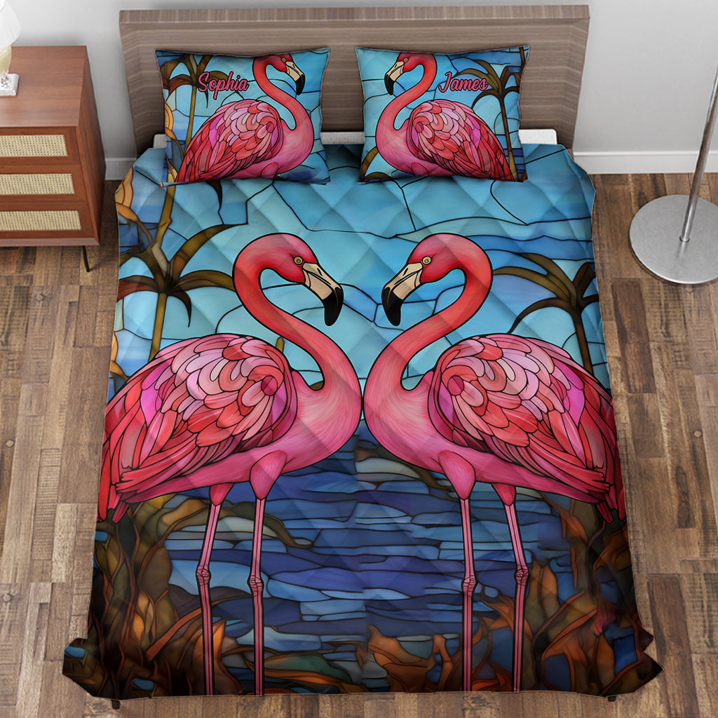 Flamingos lieben – Personalisierte Flamingo-Bettwäschegarnitur