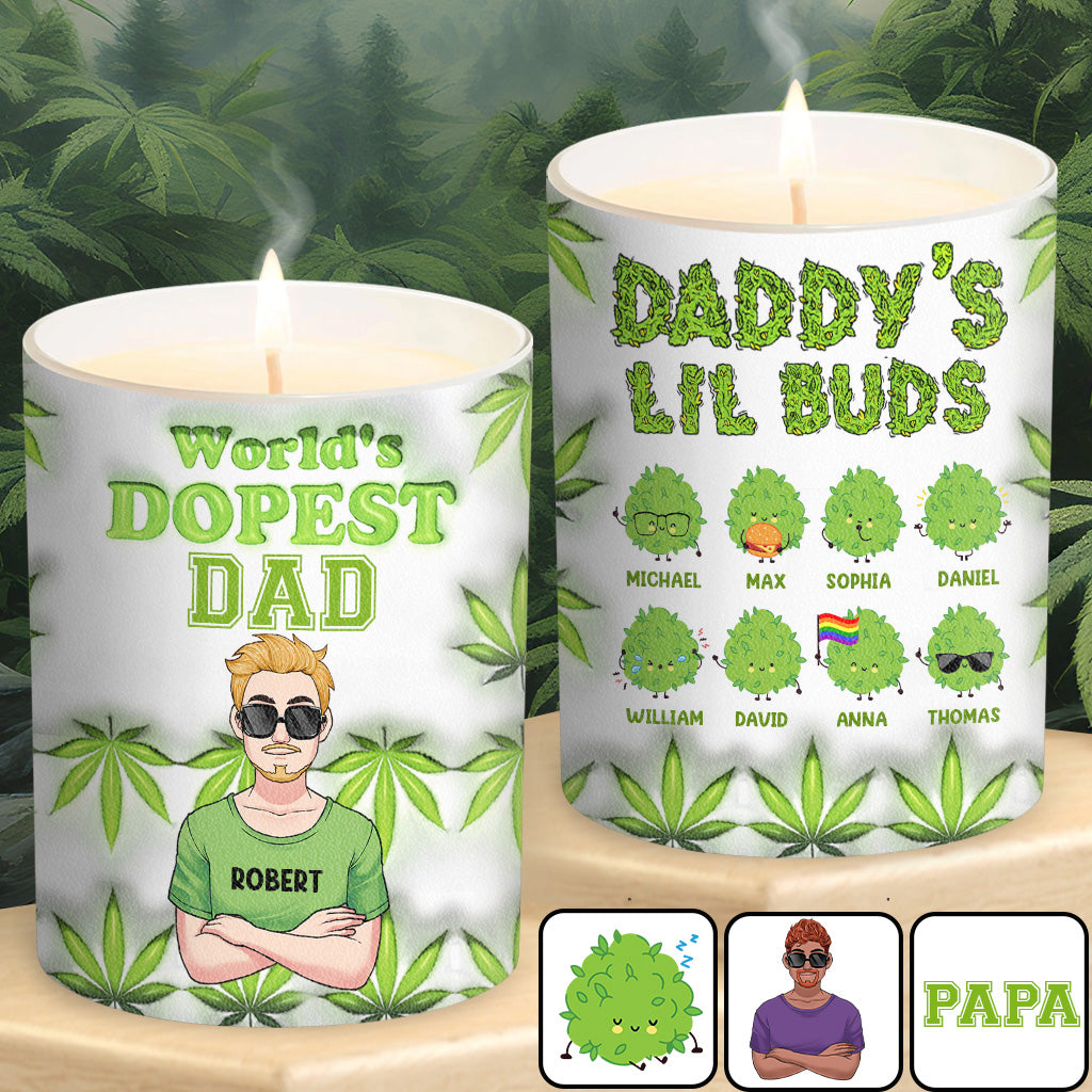 Dopest Dad Ever - Personalized Father Candle With Wooden Lid