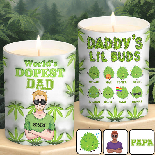 Dopest Dad Ever - Personalized Father Candle With Wooden Lid