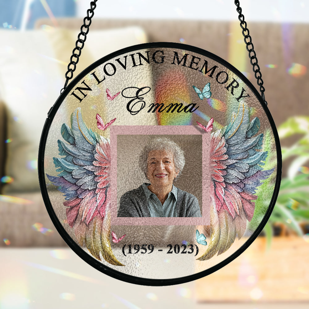 Forever In My Heart - Personalized Memorial Stained Glass Suncatcher