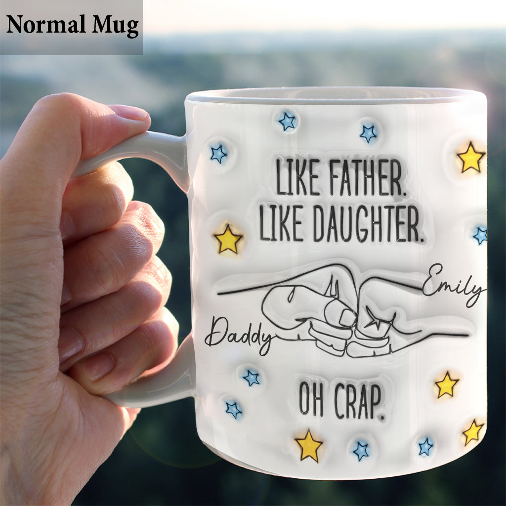 Like Father Like Daughter Son - Personalized Father Mug