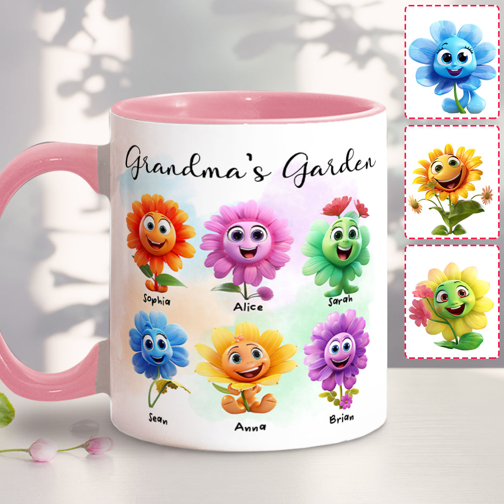 Grandma's Garden - Personalized Grandma Accent Mug