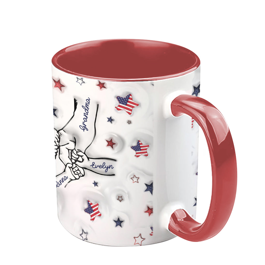 Proud Grandma Mom Aunt - Personalized Grandma Accent Mug