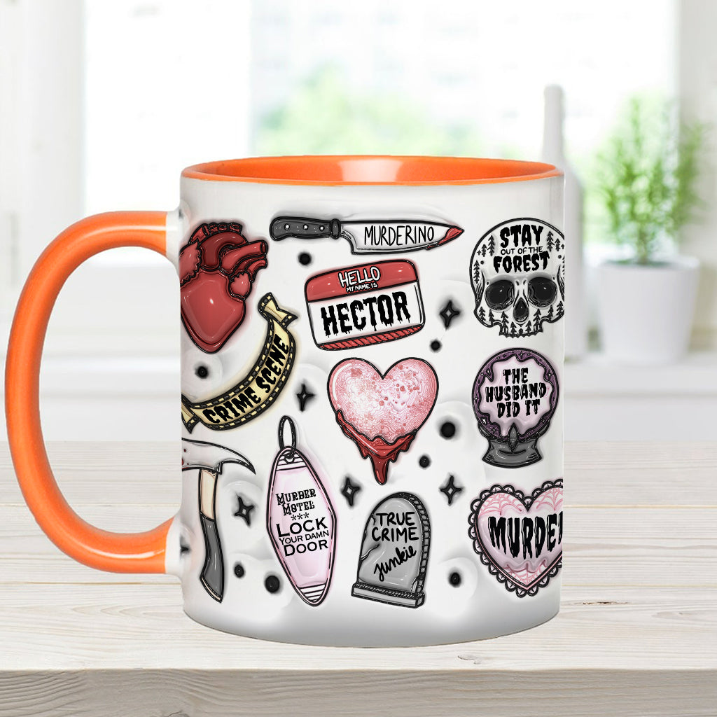 True Crime Junkie - Personalized Accent Mug