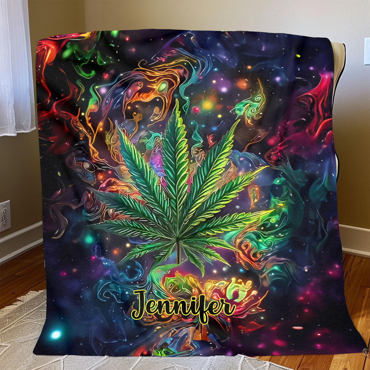 Stoner Chick - Personalisierte Weed-Decke