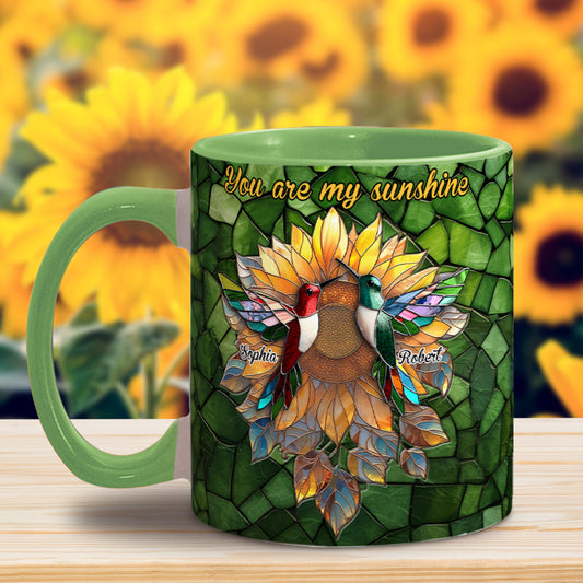 You Are My Sunshine - Personalized Couple Accent Mug