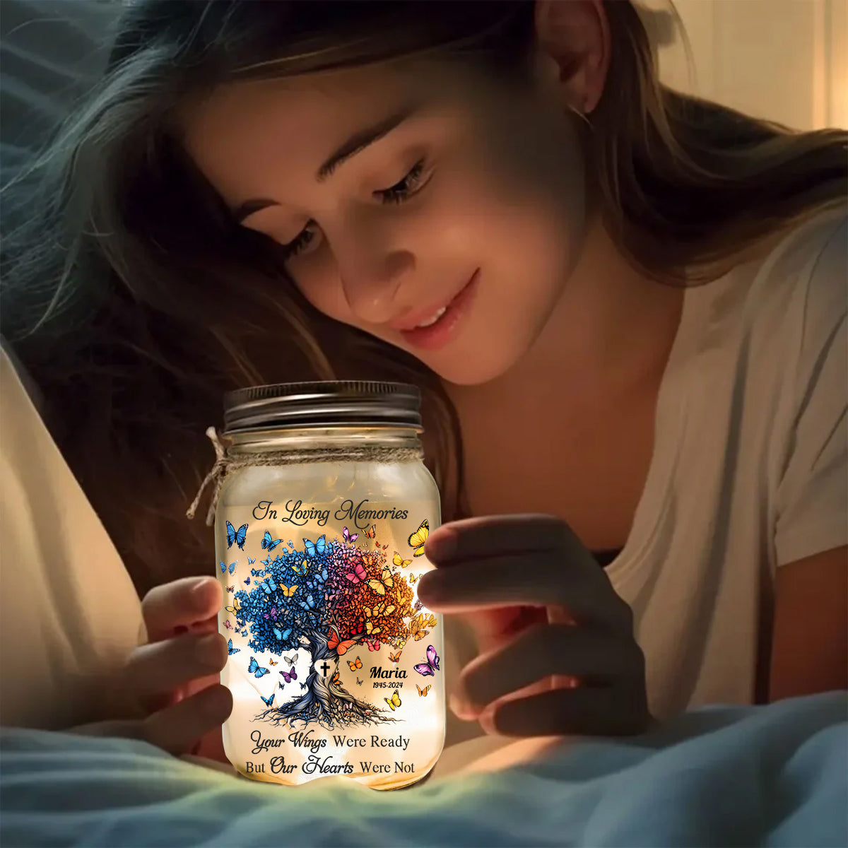 I'm Always With You - Personalized Memorial Mason Jar Light