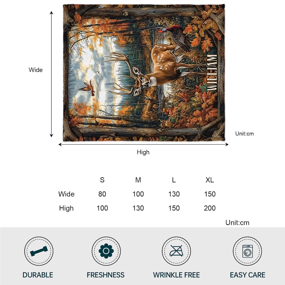 Couverture de chasse personnalisée Vintage Hunting Forest